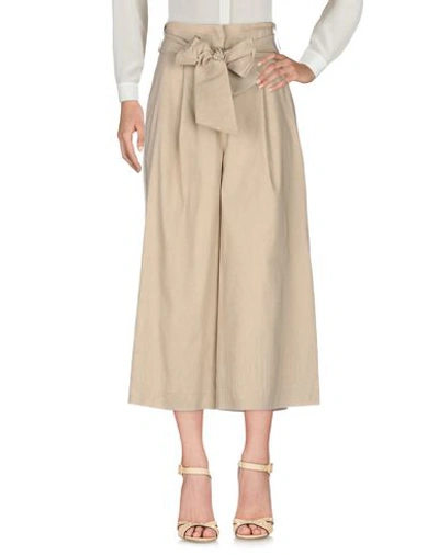 Shop D-exterior D. Exterior Woman Pants Sand Size 8 Viscose, Polyester, Polyamide In Beige