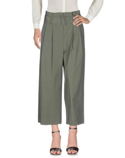 Shop Aglini Casual Pants In Military Green