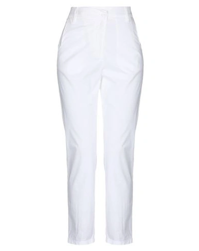 Shop Manila Grace Woman Pants White Size 8 Cotton, Elastane