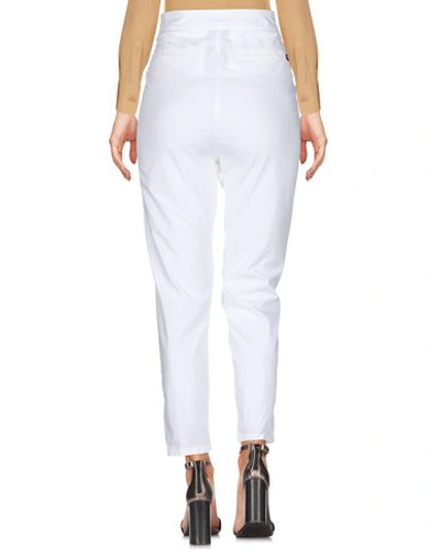 Shop Manila Grace Woman Pants White Size 8 Cotton, Elastane
