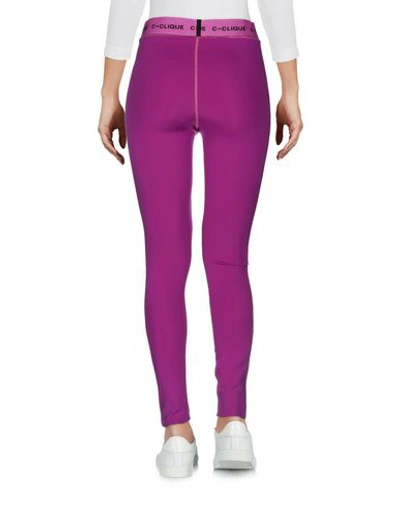 Shop C-clique Woman Leggings Mauve Size M Polyamide, Elastane In Purple