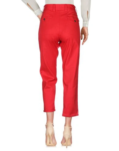 Shop Pt01 Pt Torino Woman Pants Red Size 8 Linen, Cotton, Elastane