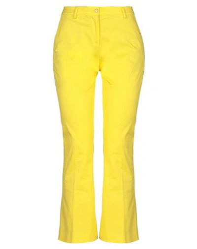 Shop Pt01 Pt Torino Woman Pants Yellow Size 10 Cotton, Elastane