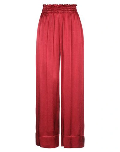Shop Jucca Woman Pants Burgundy Size 6 Viscose In Red