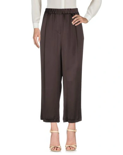 Alysi Casual Pants In Dark Brown