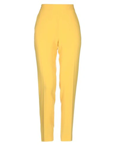 Shop Alberto Biani Woman Pants Yellow Size 4 Triacetate, Polyester