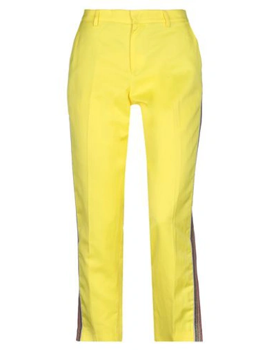 Shop Pt01 Pt Torino Woman Pants Yellow Size 8 Viscose, Flax, Cotton