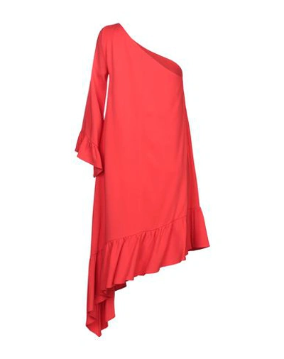 Shop Pinko Woman Mini Dress Red Size 2 Viscose, Elastane