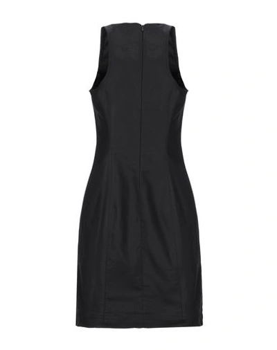 Shop Love Moschino Woman Mini Dress Black Size 10 Cotton, Linen, Elastane