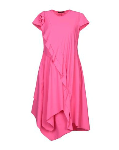 Shop High By Claire Campbell High Woman Midi Dress Fuchsia Size 8 Nylon, Elastane In Pink