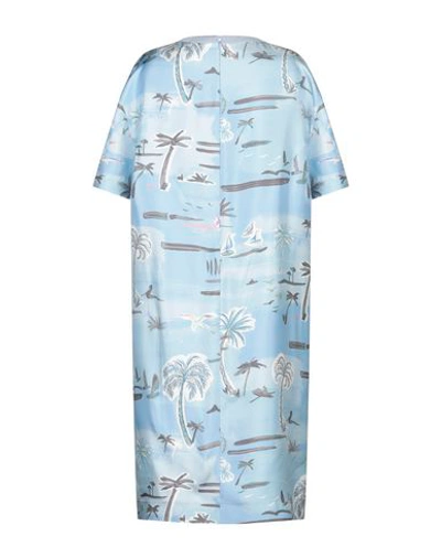 Shop Agnona Knee-length Dress In Sky Blue