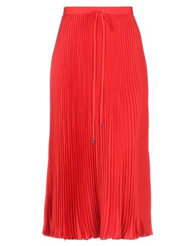 Shop Tibi Long Skirts In Red