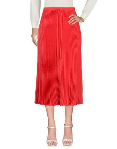 Shop Tibi Long Skirts In Red