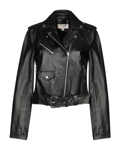Shop Michael Michael Kors Biker Jacket In Black