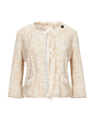 Shop Mangano #a.  Woman Suit Jacket Beige Size L Cotton, Polyester