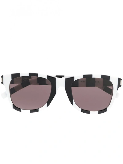 Shop Saint Laurent Classic Sunglasses In Black