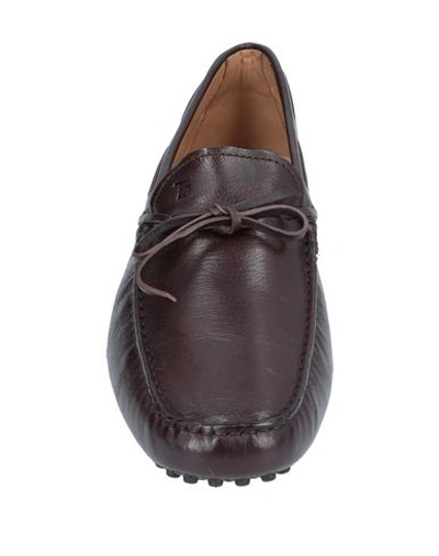 Shop Tod's Loafers In Dark Brown