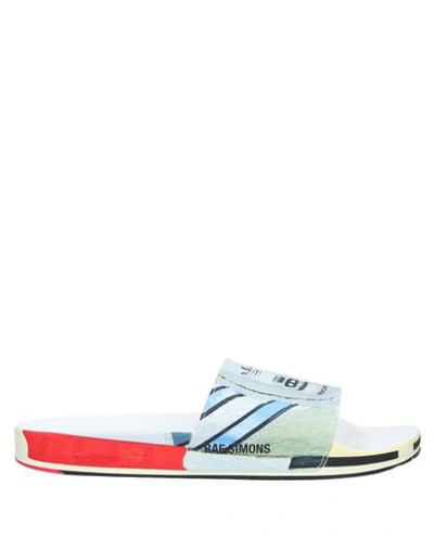 Shop Adidas Originals Sandals In Light Grey