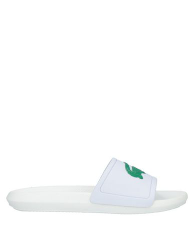 lacoste sliders white mens