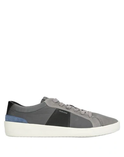 Shop Geox Sneakers In Grey