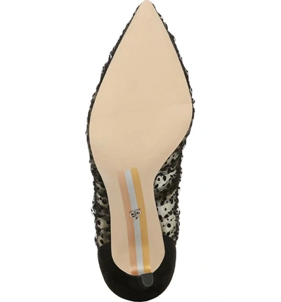 Shop Sam Edelman Hazel Pointy Toe Pump In Black Lace Fabric