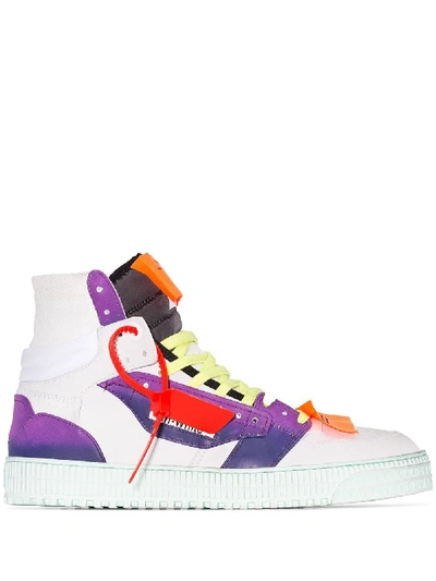 Shop Off-white White Leather Hi Top Sneakers