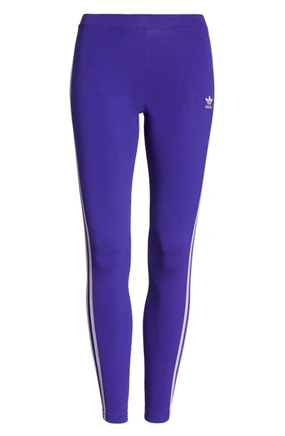 Shop Adidas Originals Adidas 3-stripes Tights In Collegiate Purple