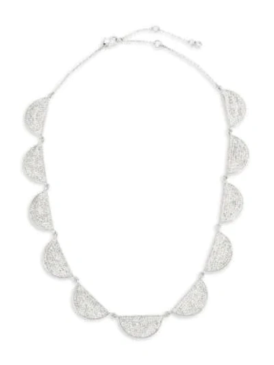 Shop Kate Spade Silvertone Pavé Collar Necklace