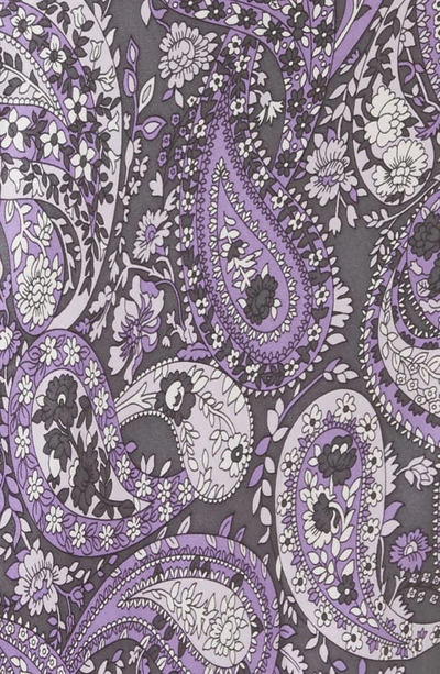 Shop Nili Lotan Print Silk Slipdress In Purple Paisley Print