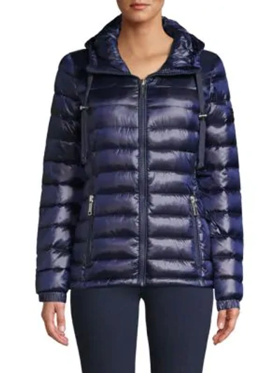 Shop Calvin Klein Quilted Down Puffer Jacket In Blue