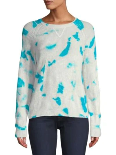 Shop Line Clover Tie-dye Cashmere Sweater In Tidal