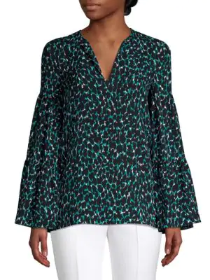 michael kors animal print blouse