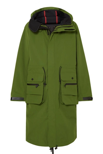 Shop Templa 2l Bio Moss Hooded Padded Canvas Parka In Green