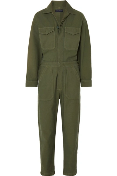 Shop Citizens Of Humanity Marta Cotton-canvas Jumpsuit In Army Green