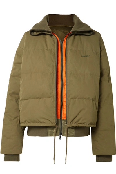 Shop Ambush Reversible Padded Shell Down Jacket In Army Green