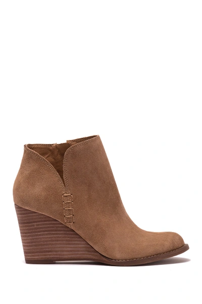 Shop Lucky Brand Yimme Wedge Heel Boot In Sesame 01