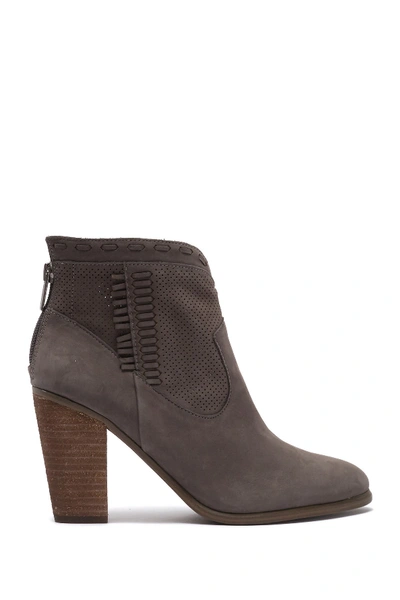 Shop Vince Camuto Fretiza Suede Block Heel Bootie In Grey    01