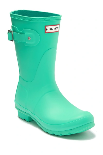 Shop Hunter Original Short Waterproof Rain Boot In Ocean Swell