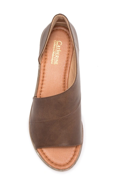 Shop Catherine Catherine Malandrino Theorie Slip-on Sandal In Brown