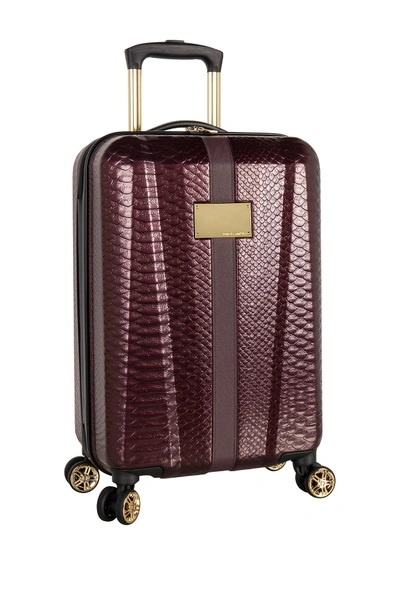 Shop Vince Camuto Monikka 20" Embossed Hardside Spinner Suitcase In Winetasting
