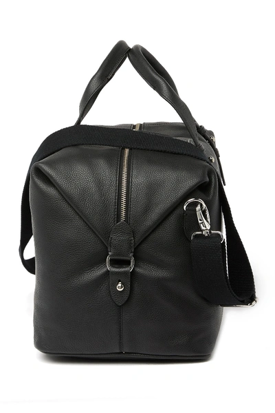 Shop Cole Haan Leather Duffel Bag In Black