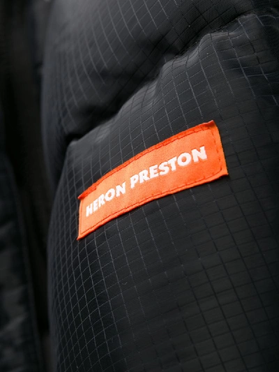 Shop Heron Preston Nasa Zipped Down Jacket In Black