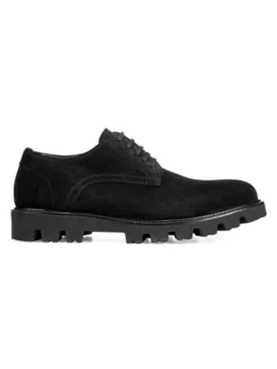 Shop Vince Cadet Suede Oxford Shoes In Black