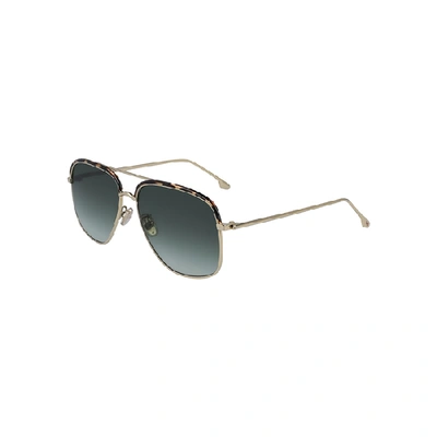 Shop Victoria Beckham Gold-tone Aviator-style Sunglasses