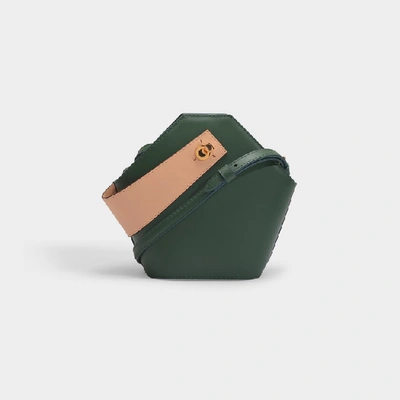 Shop Danse Lente Mini Johnny Bucket Bag In Green And Pink Leather