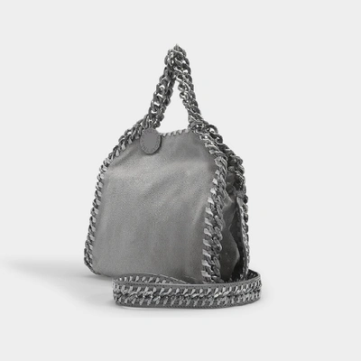 Shop Stella Mccartney Falabella Shaggy Deer Mini Tote In Light Grey Alter Nappa