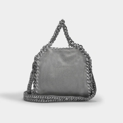 Shop Stella Mccartney Falabella Shaggy Deer Mini Tote In Light Grey Alter Nappa