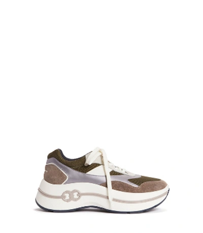 Shop Tory Burch Gemini Link Platform Sneaker In Multi Color/leccio