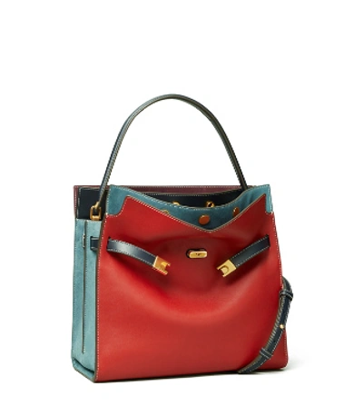 Shop Tory Burch Lee Radziwill Double Bag In Red Apple