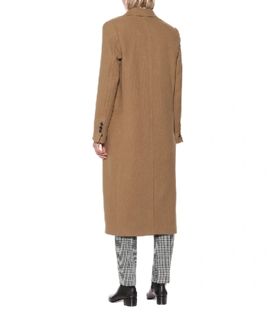 Shop Ami Alexandre Mattiussi Wool-blend Coat In Brown